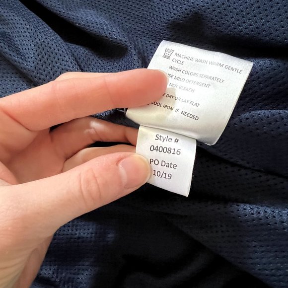 Dover Saddelry Women's Small Lightweight Navy Blue Windbreaker Jacket - Picture 6 of 9